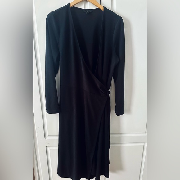NWOT Banana Republic Classic Wrap Dress, Black XL - Picture 1 of 2